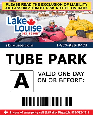 TUBE-PARK-TICKET-2019-20 Lake Louise Ski Resort Lift Ticket