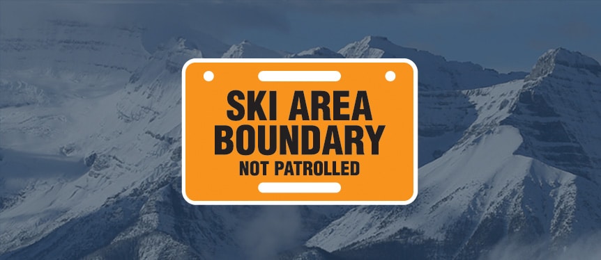 ski-boundry Ski Area Boundry Sign