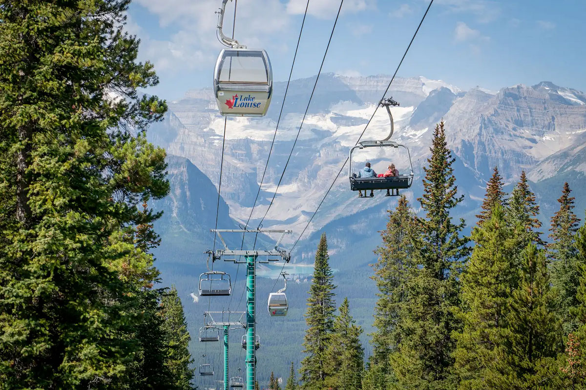 Sightseeing gondola in Lake Louise