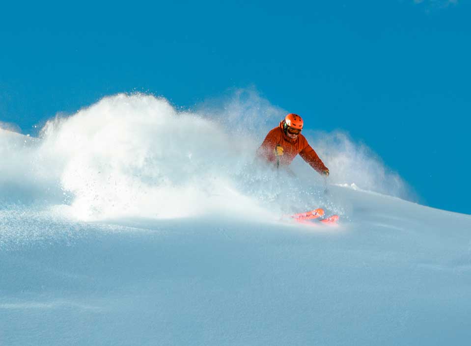 Powder skiing at Lake Louise